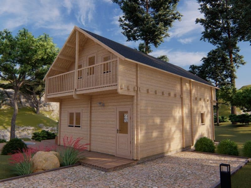Weekend Chalet Verona 68mm 5,93×8,75  (100m2)