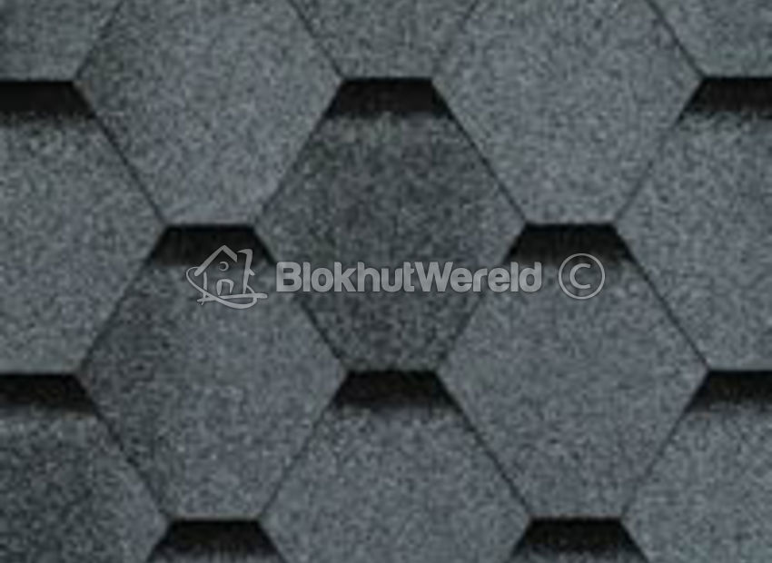 Dakshingles hexagonaal Zwart 3m2