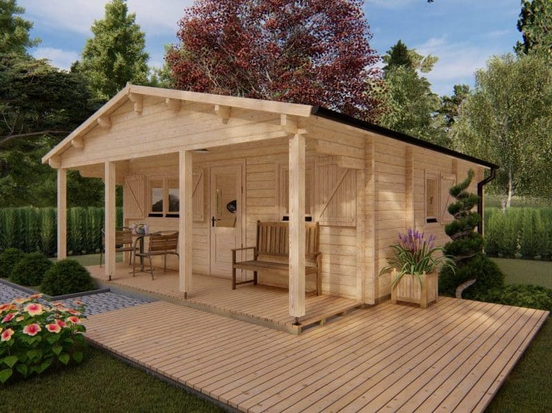 Chalet Enschede 6x6m 68mm