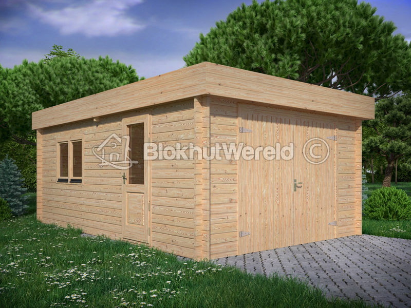 Houten garage Noord-Holland 4x6m 44mm