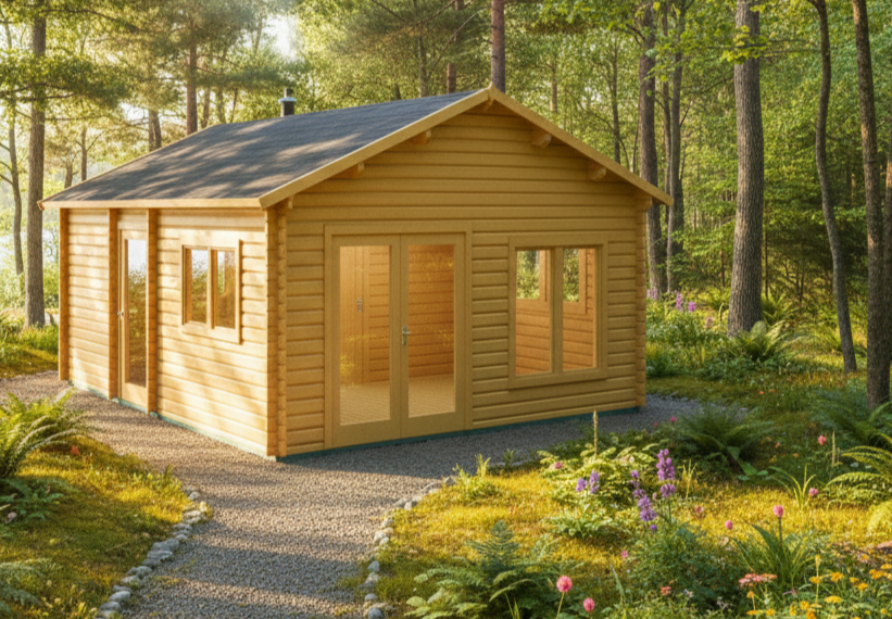 Tuinhuis Buikslotermeer 4,60×5,60-44 25,76m² | Zadeldak