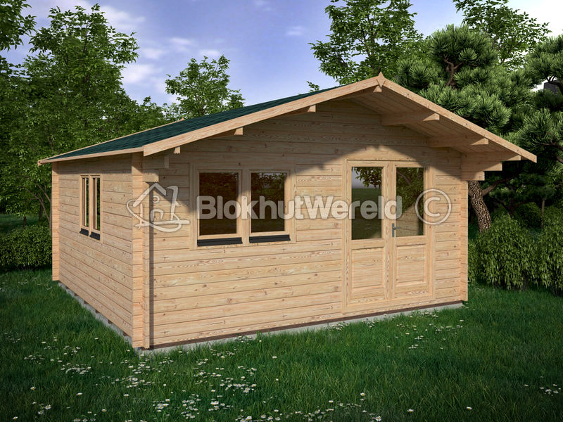 Blokhut Zeeland 5x5m 44mm met vloer