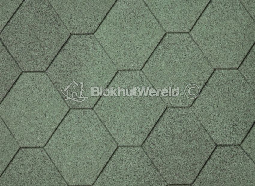 Dakshingles hexagonaal vintage groen 3m2