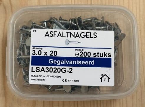 Asfaltnagels voor dakshingles